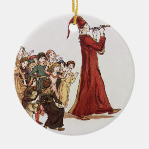 Adorno De Cerámica Ilustracion del gaitero de varios colores del