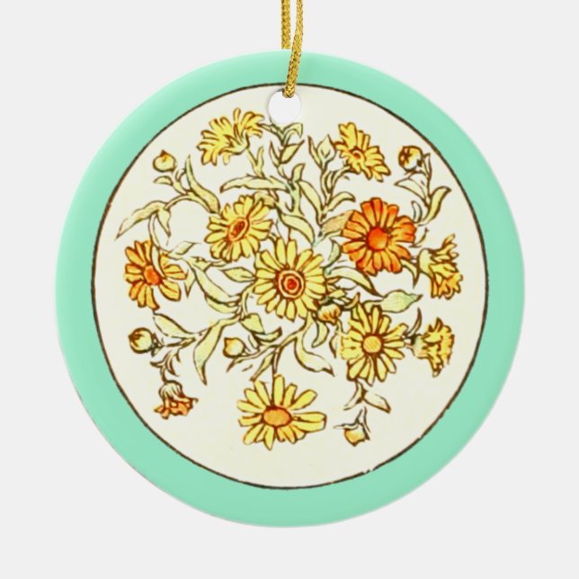 Adorno De Cerámica Ilustracion del libro de la vieja Kate Greenaway (Frente)