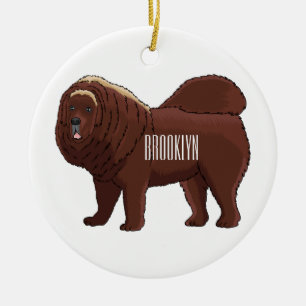 Adorno De Cerámica Ilustracion del personalizado tibetano Mastiff