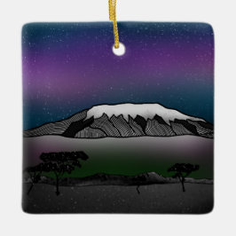Adorno De Cerámica Ilustracion Monte Kilimanjaro