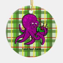 Ilustracion Octopus Bagpipes divertido