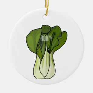 Adorno De Cerámica Ilustracion personalizado Bok choy