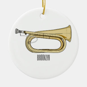 Adorno De Cerámica Ilustracion personalizado Bugle
