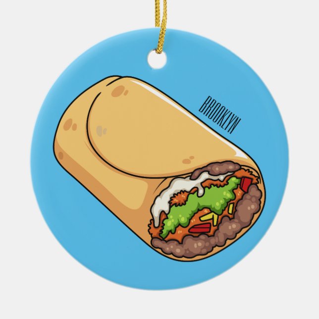 Adorno De Cerámica Ilustracion personalizado Burrito (Frente)