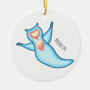 Adorno De Cerámica Ilustracion personalizado de ángel de mar
