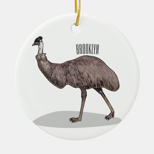 Adorno De Cerámica Ilustracion personalizado de aves de la Uem (Frente)