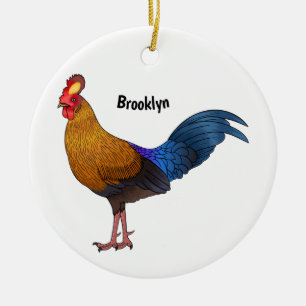 Adorno De Cerámica Ilustracion personalizado de aves de Sri Lanka