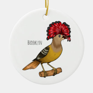 Adorno De Cerámica Ilustracion personalizado de aves Royal flycatcher