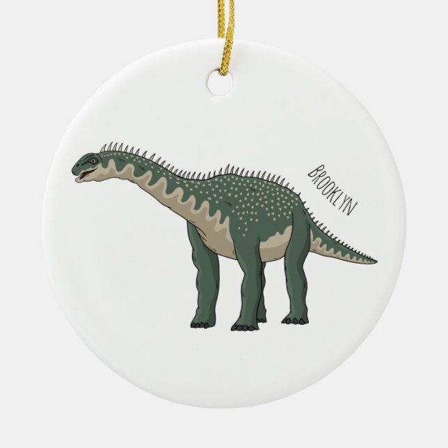 Adorno De Cerámica Ilustracion personalizado de Barapasaurus (Frente)