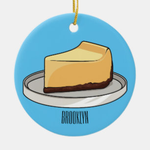Adorno De Cerámica Ilustracion personalizado de Cheesecake