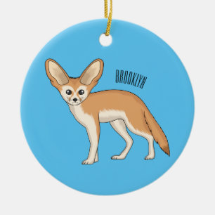 Adorno De Cerámica Ilustracion personalizado de Fennec fox