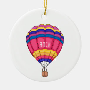 Adorno De Cerámica Ilustracion personalizado de globo aerostático