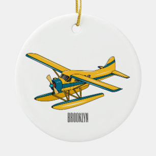 Adorno De Cerámica Ilustracion personalizado de hidroavión