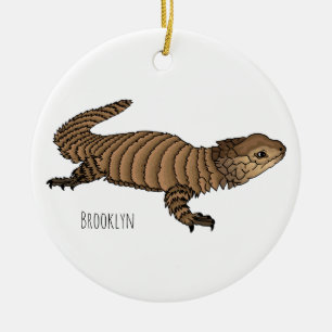Adorno De Cerámica Ilustracion personalizado de lagarto de Armadillo