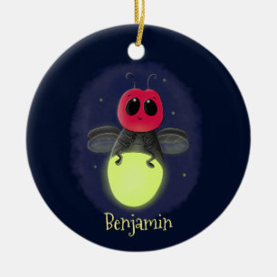 Adorno De Cerámica ilustracion personalizado de luciérnagas de chisp