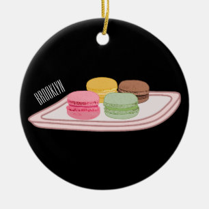 Adorno De Cerámica Ilustracion personalizado de Macaron