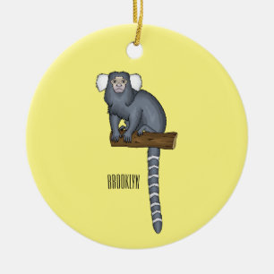 Adorno De Cerámica Ilustracion personalizado de marmoset común