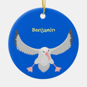 Adorno De Cerámica ilustracion personalizado de pájaro albatros