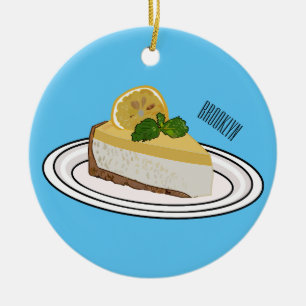 Adorno De Cerámica Ilustracion personalizado de queso de limón