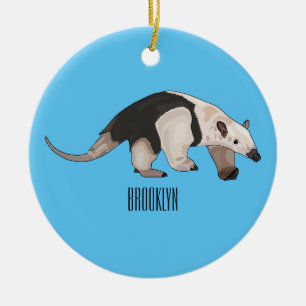 Adorno De Cerámica Ilustracion personalizado de Tamandua