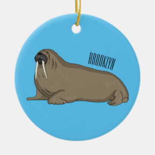 Adorno De Cerámica Ilustracion personalizado de Walrus
