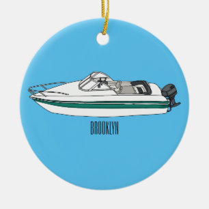 Adorno De Cerámica Ilustracion personalizado en motocicleta