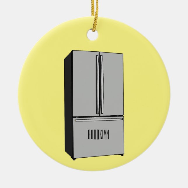 Adorno De Cerámica Ilustracion personalizado frigorífico de puerta fr (Frente)