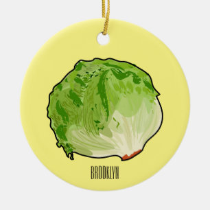 Adorno De Cerámica Ilustracion personalizado Lettuce