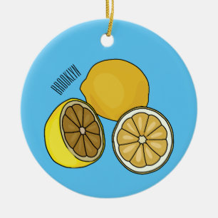 Adorno De Cerámica Ilustracion personalizado limón