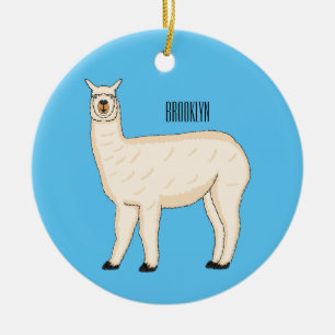Adorno De Cerámica Ilustracion personalizado Llama