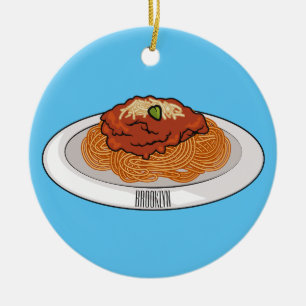 Adorno De Cerámica Ilustracion personalizado Spaghetti