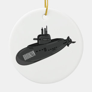Adorno De Cerámica Ilustracion personalizado submarino
