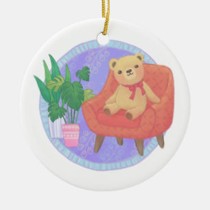 Adorno De Cerámica Ilustracion Teddy Bear & Furniture