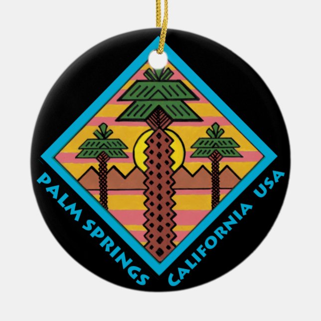 Adorno De Cerámica Ilustraciones originales de California los (Frente)