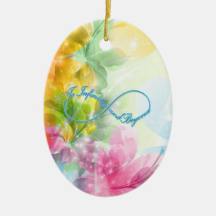 Adorno De Cerámica Ilustrante símbolo Infinity "Hacia el infinito y 