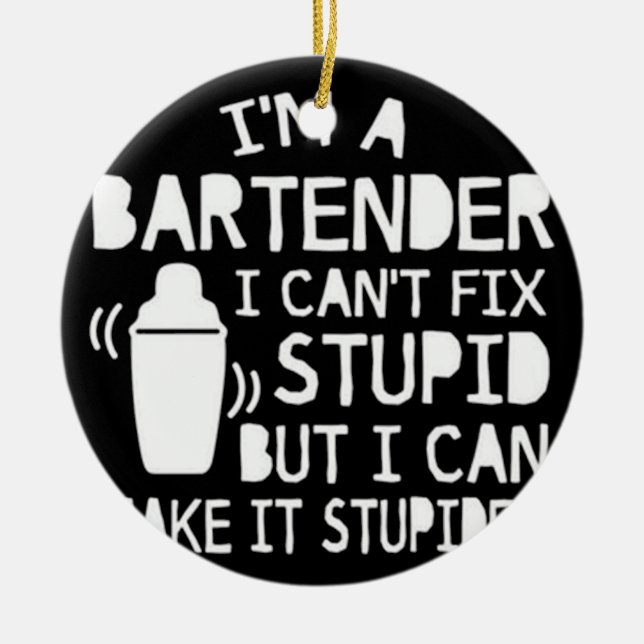 ADORNO DE CERÁMICA IM A BARTENDER (Frente)