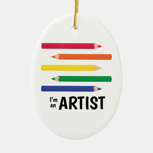 Adorno De Cerámica Im un artista (Frente)