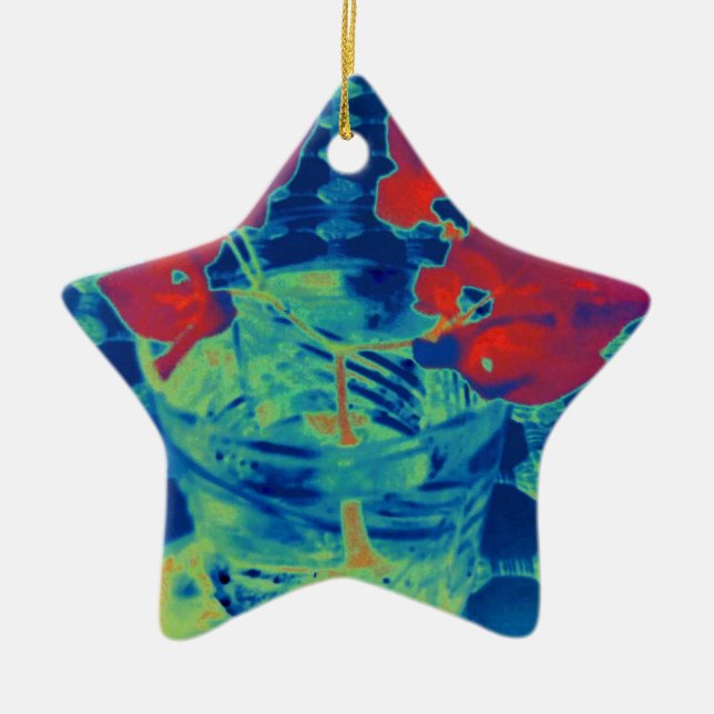 Adorno De Cerámica imagen de bougainville (Frente)