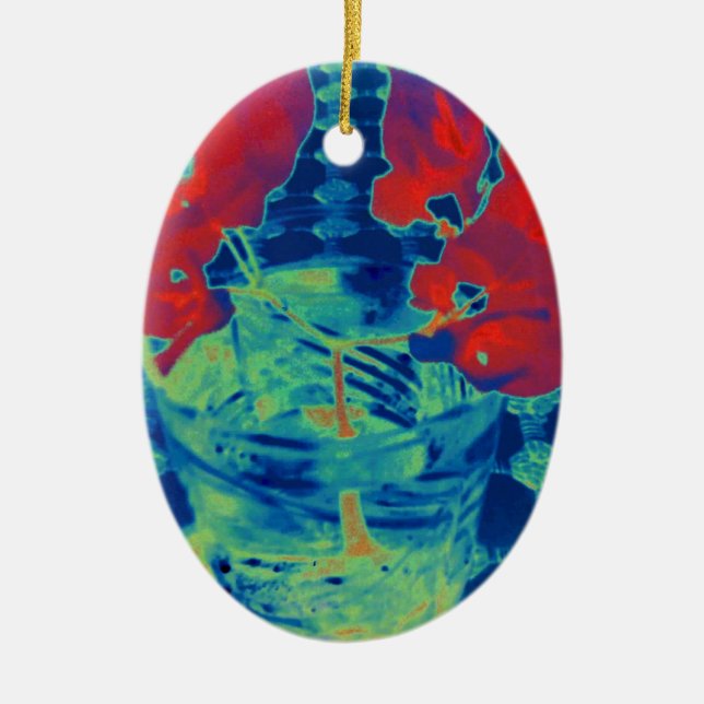 Adorno De Cerámica imagen de bougainville (Frente)