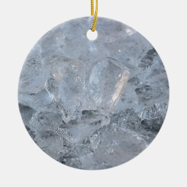 Adorno De Cerámica Imagen de cubo de hielo enfriando (Frente)