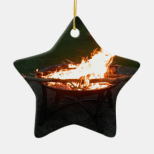 Adorno De Cerámica Imagen de la hoguera del hoyo del fuego