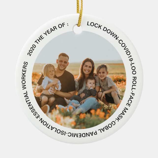 ADORNO DE CERÁMICA IMAGEN DE LA MÁSCARA DE LA MÁSCARA DE GOBAL LOCKDO (Frente)