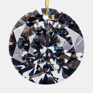 Adorno De Cerámica Imagen Elegante de Diamante con facetas