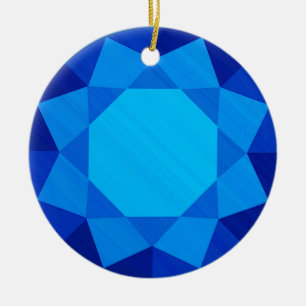 Adorno De Cerámica Imagen gráfica de Sapphire Gemstone / Jewel