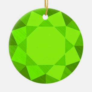 Adorno De Cerámica Imagen gráfica Peridot Gemstone / Jewel