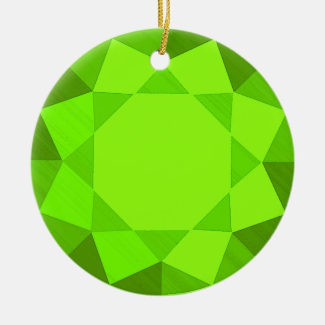 Adorno De Cerámica Imagen gráfica Peridot Gemstone / Jewel (Frente)