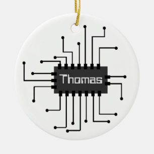 Adorno De Cerámica Imagen personalizada de chip IC de computadora