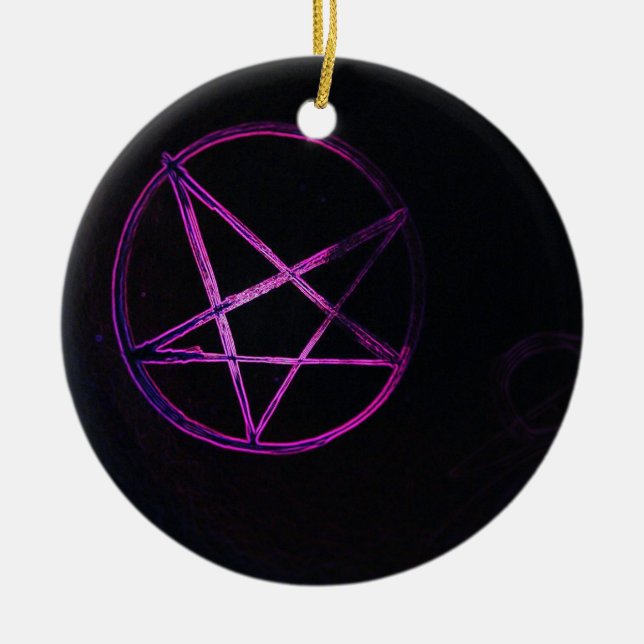 Adorno De Cerámica imán pentagram (Frente)