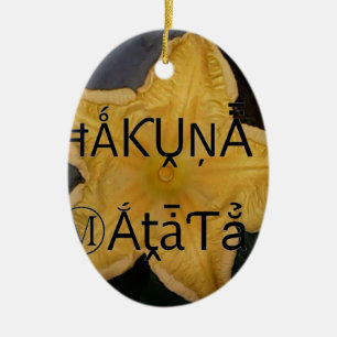 Adorno De Cerámica Impresión artística de la estrella dorada Hakuna M