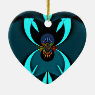 Adorno De Cerámica Impresión de arte abstracto de cian